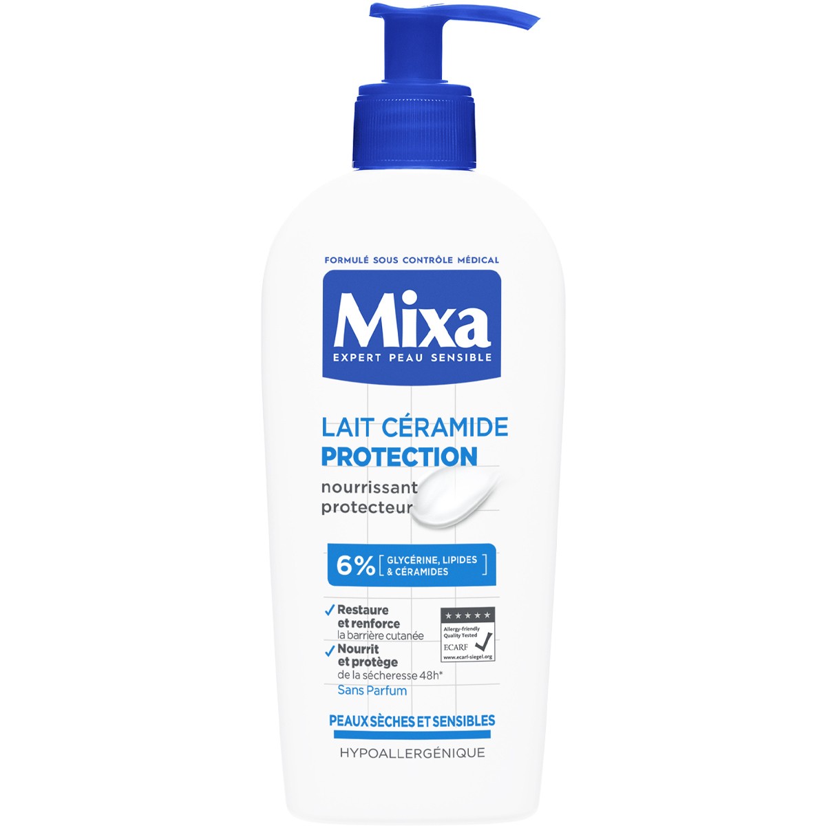 Lait nourrissant protecteur - Céramides & glycérine - Peaux sèches & sensibles - 250 ml