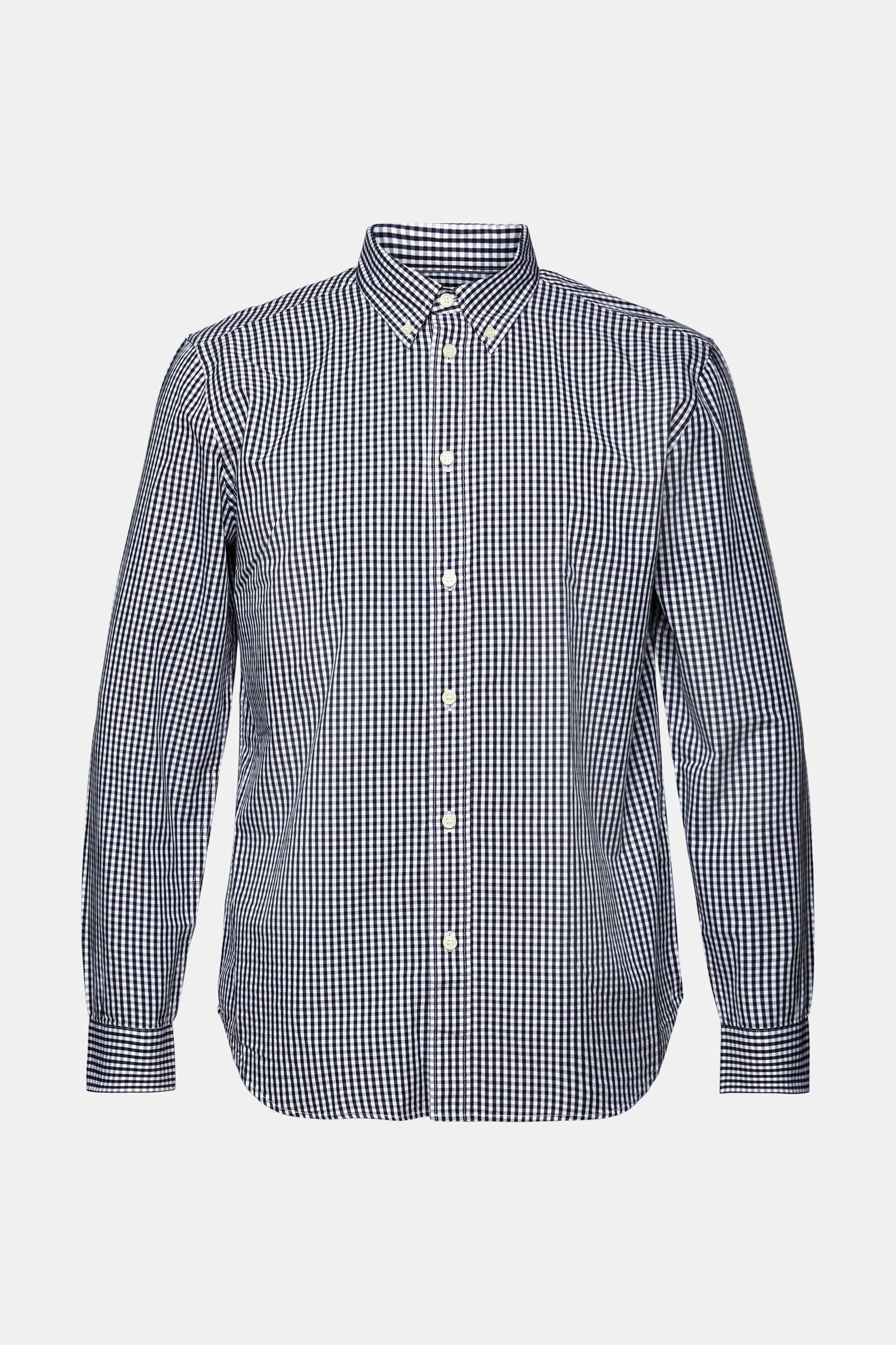 Chemise à col boutonné animée de carreaux vichy, 100% coton