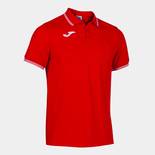 Camisa polo de manga curta Joma Campus III, vermelha