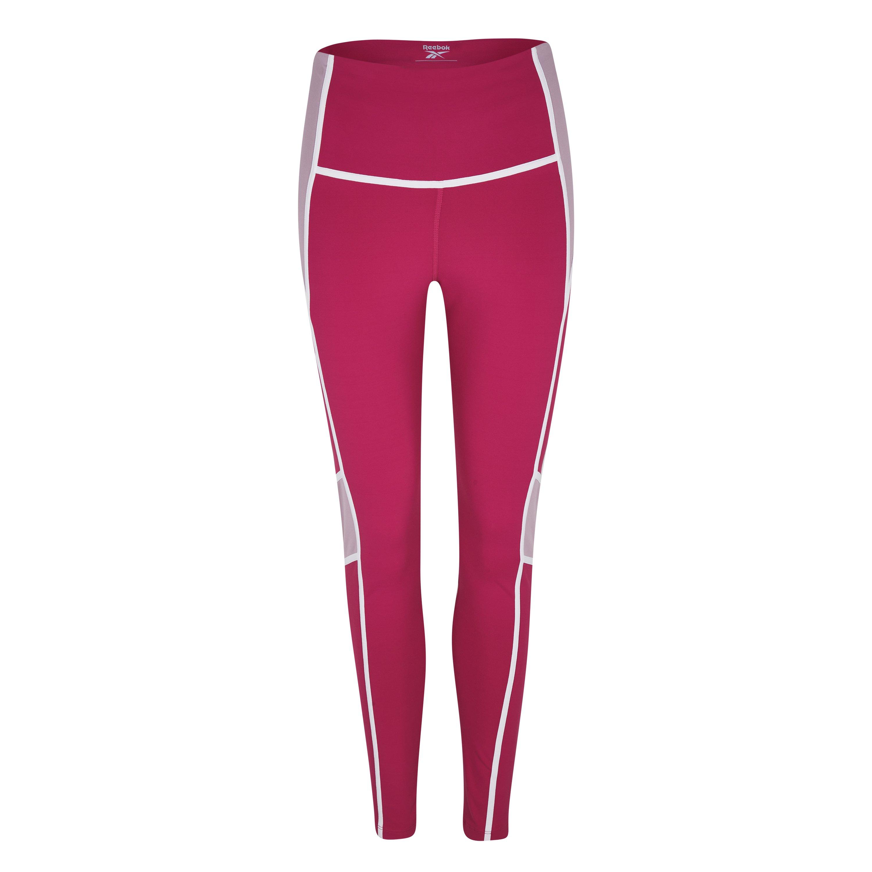Reebok Lux High Waisted Colorblock Leggings Womens Gym Legging