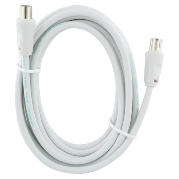 Q-Link coax kabel 3 meter stekker recht wit kabelkeur