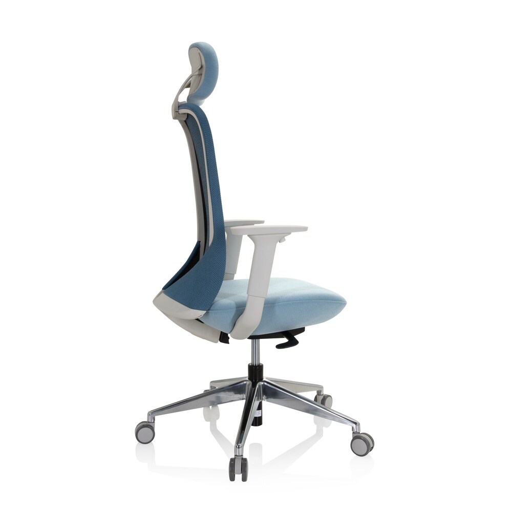 Profi Bürostuhl AVEZA PRO Stoff/Netzstoff mit Armlehnen (höhenverstellbar) hjh OFFICE