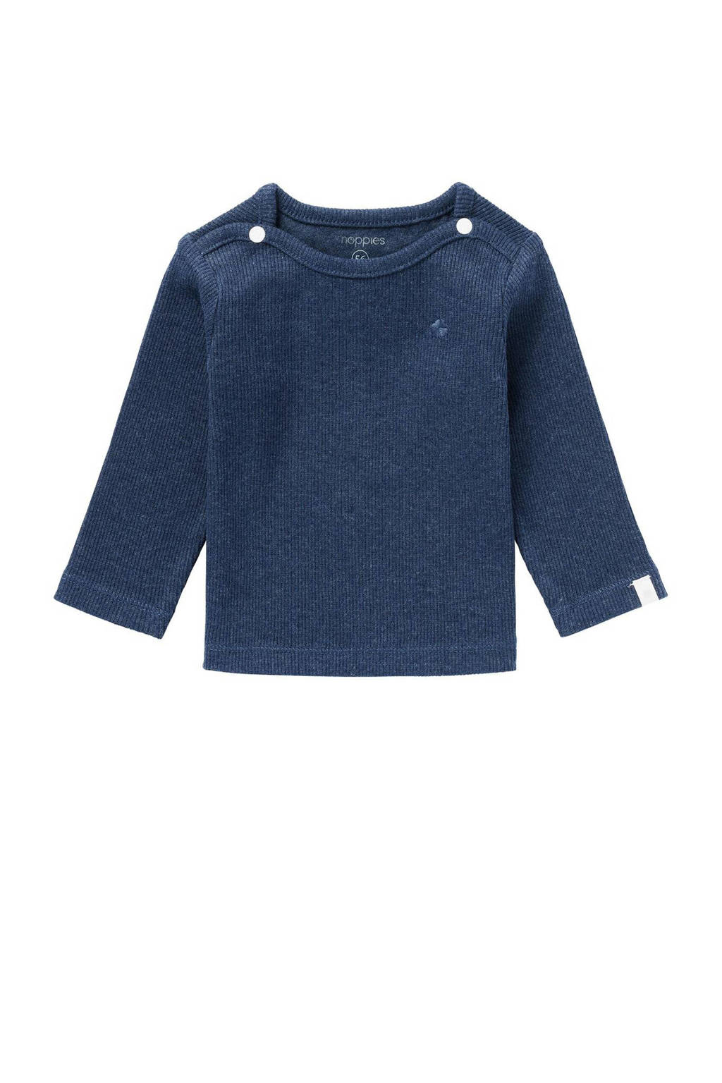 Noppies baby ribgebreide longsleeve Natal met katoen donkerblauw