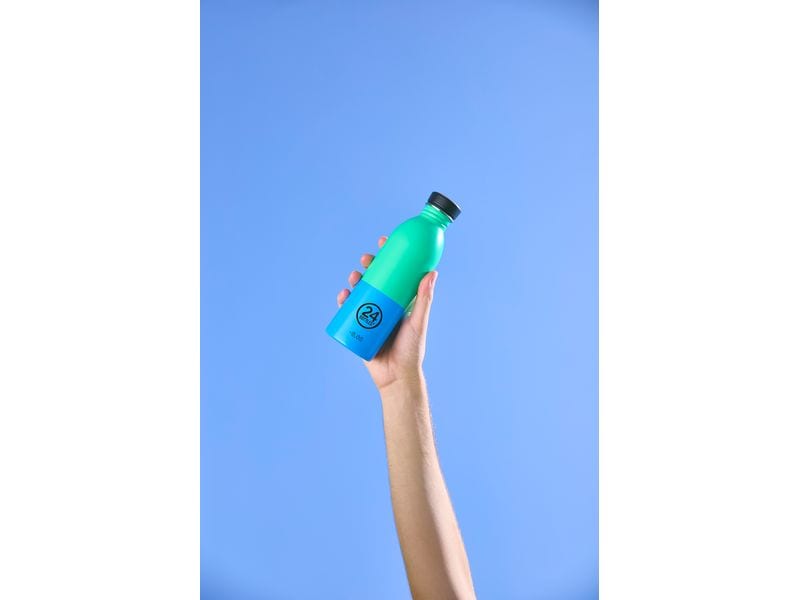 24Bottles Trinkflasche Urban 500 ml, Wave Trinkflasche aus rostfreiem Edelstahl