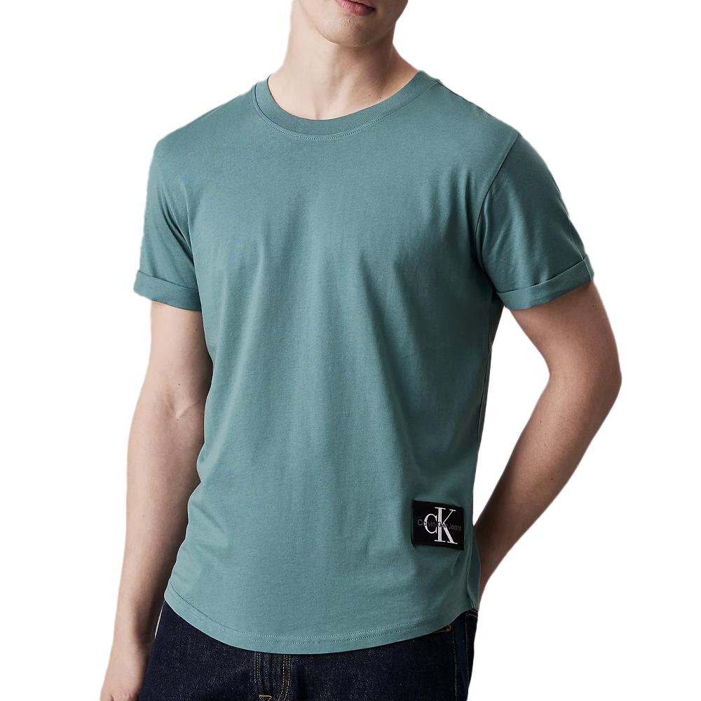 Calvin Klein Jeans T-shirt Vert Homme Calvin Klein Jeans Badge Turn Up