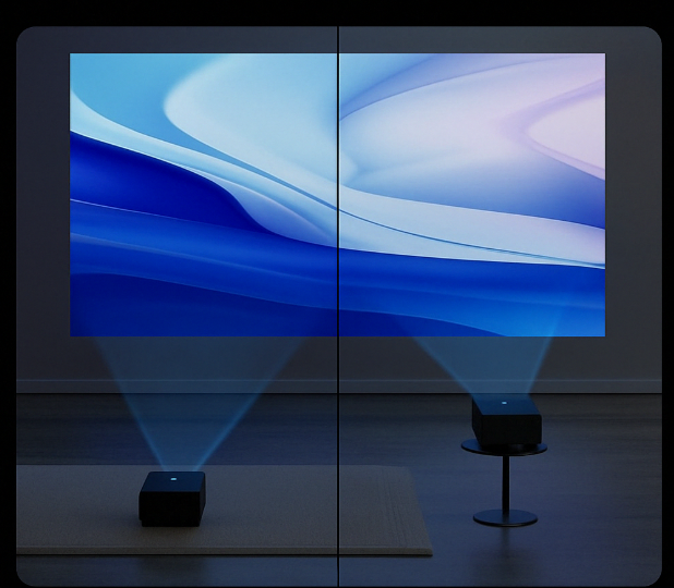 Multimedia LED Projektor Beamer Heimkino (400 ANSI Lumen) 1080p Full HD / HDMI / Auto Fokus / WiFi / BT 5.0 - Schwarz
