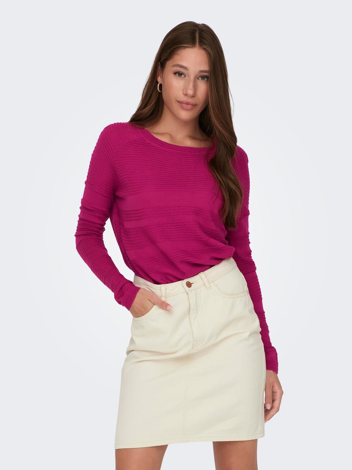 ONLCAVIAR Strickpullover Cerise