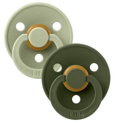 BIBS Smokk Colour 2-pack Lateks Størrelse 2, Sage/Hunter Green