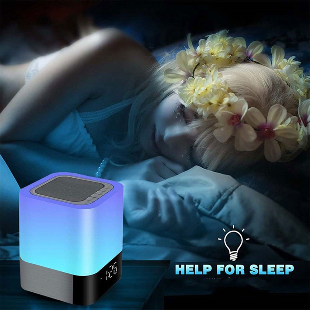 Smart Lampe Bluetooth 5.0 Lautsprecher RGB LED Stimmungsleuchte mit 1200mAh - Bunt