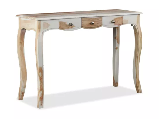 Table console et 3 tiroirs Bois massif 110x40x76 cm