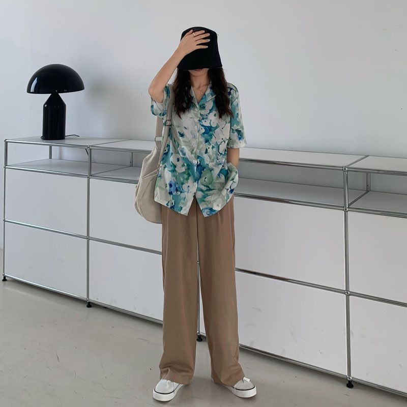 Strawolf - Wijde pantalon met hoge taille