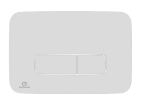 WC suspendu IDEAL STANDARD Tesi Aquablade + abattant et plaque de commande Oleas double blanche + Bâti autoportant Porcher éco
