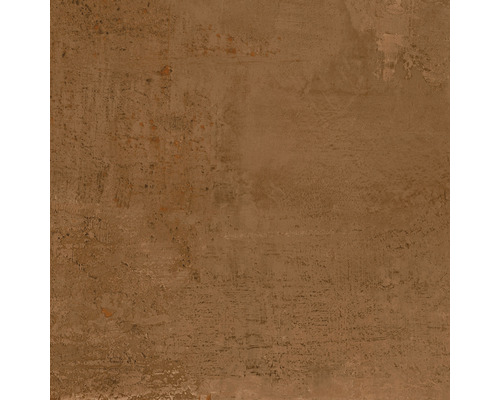 Terrastegel van porselein, metallic Cortenbruin, gerectificeerde rand, 60 x 60 x 2 cm
