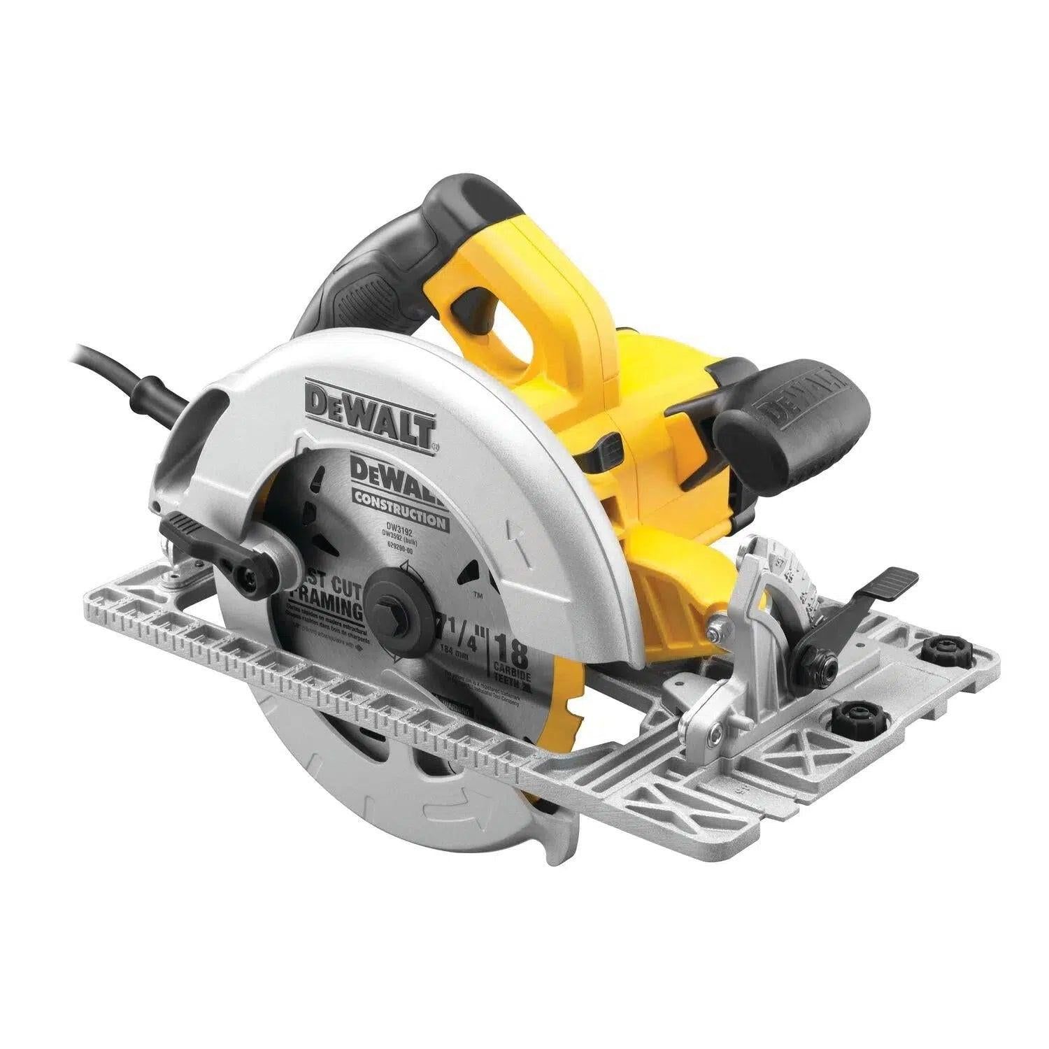 DeWALT DWE576K Cirkelzaag 1600W in koffer   DWS5022 Geleiderail 1500mm