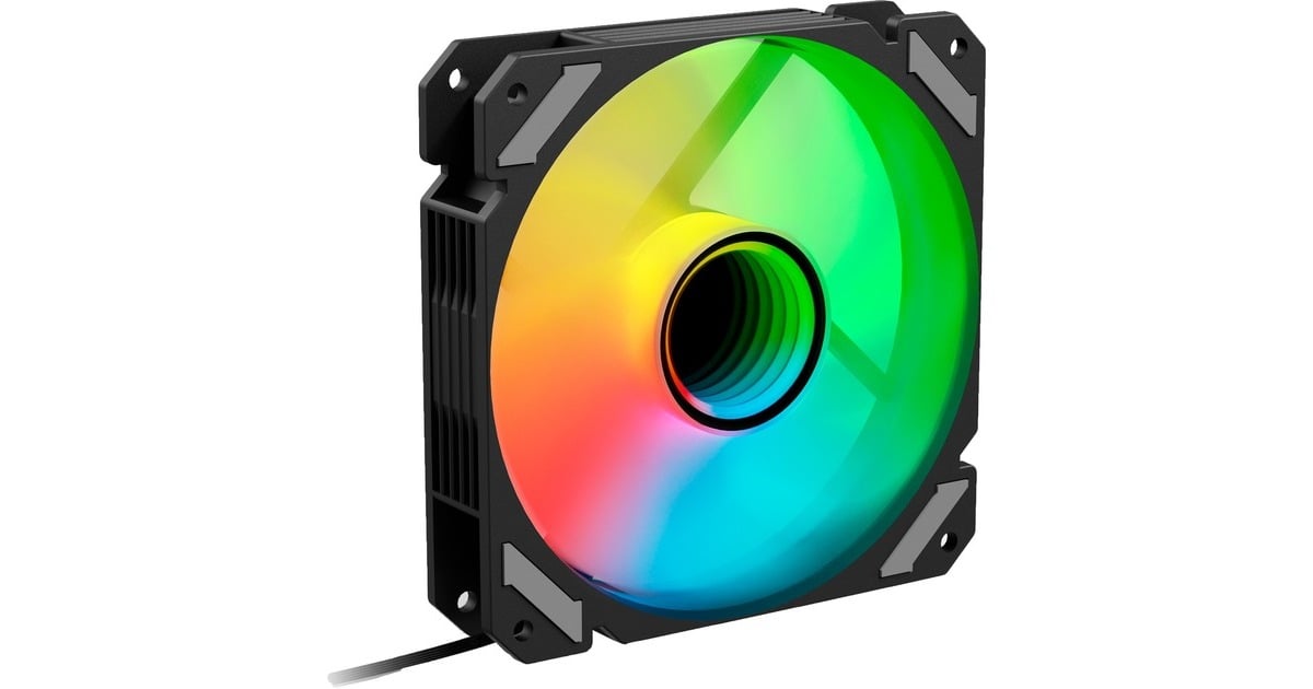 SharkoonSHARK Mirror RGB PWM case fan  (Zwart, 120 x 120 x 25 mm)