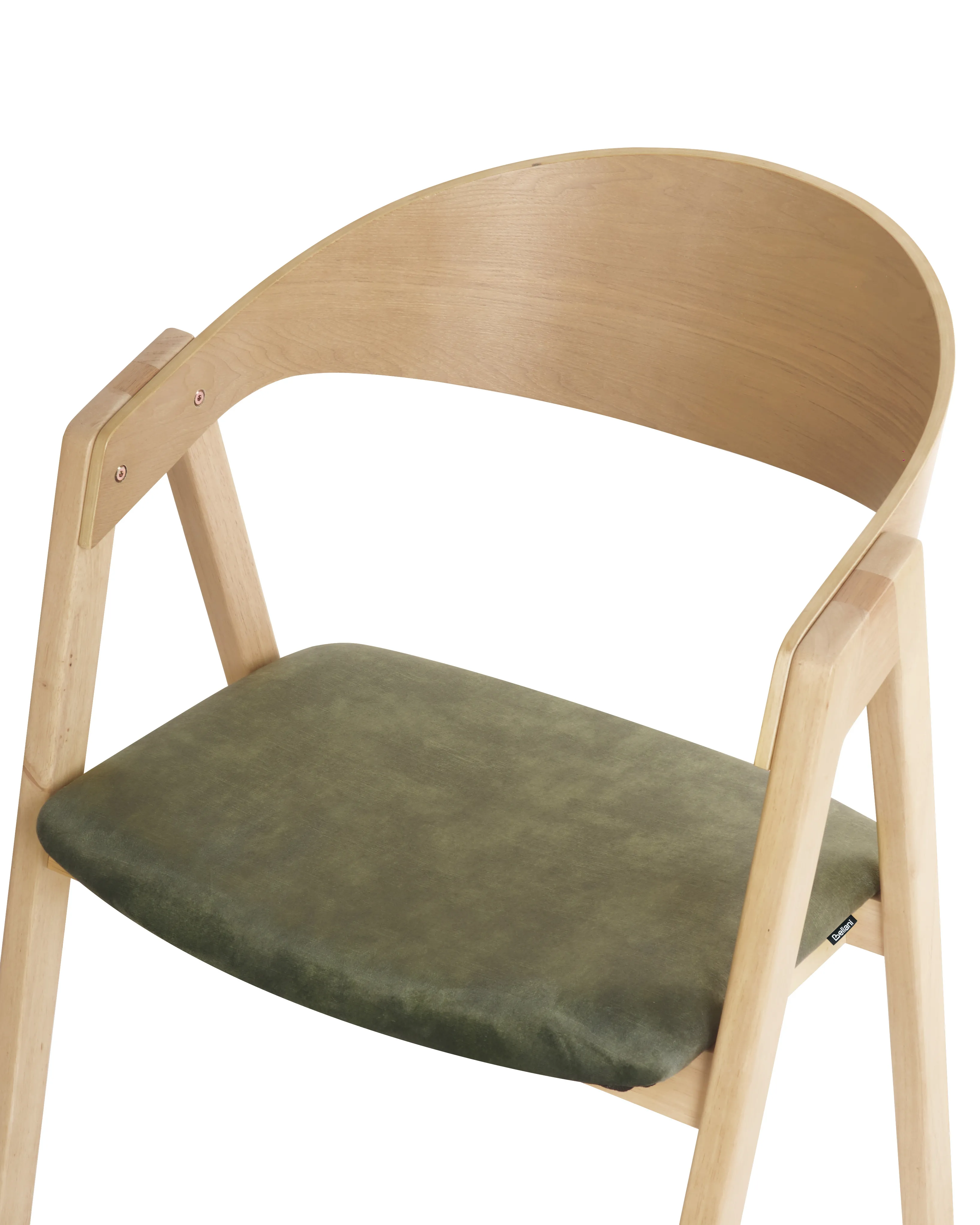 Set van 2 eetkamerstoelen YUBA Hout Donkergroen