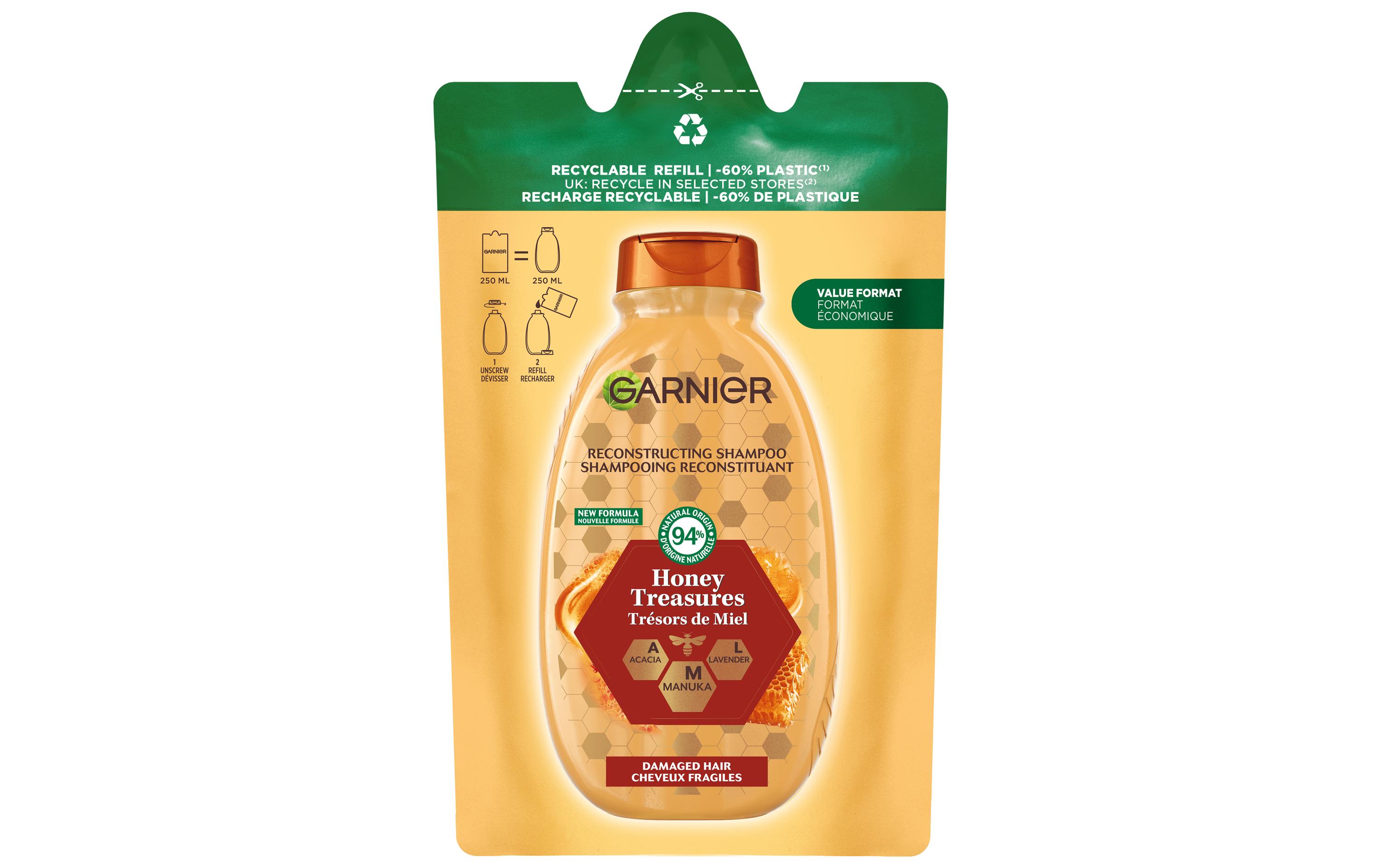 Shampoo Ultra Doux Eco-Pack Honig 250 mlReparierendes Shampoo mit Akazienhonig und Bienenwachs