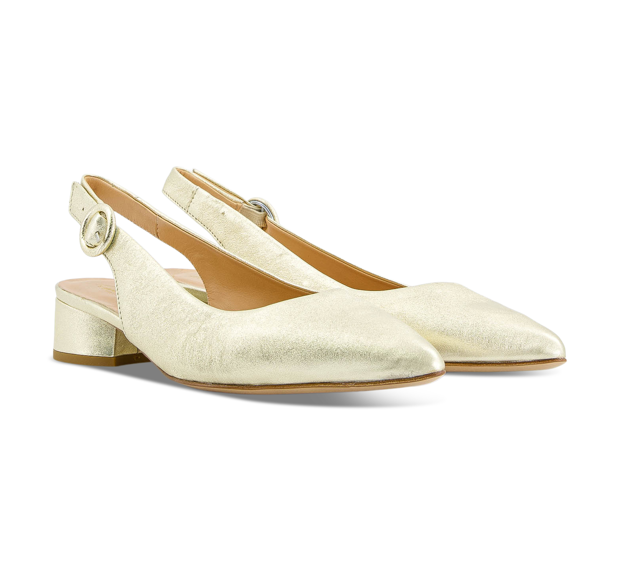 Franco Russo Sling-Pumps gold