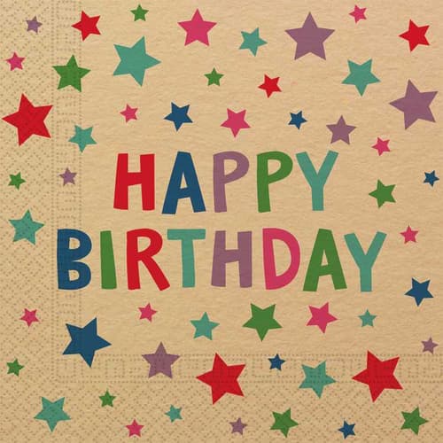 Servietten Happy Birthday 33x33cm