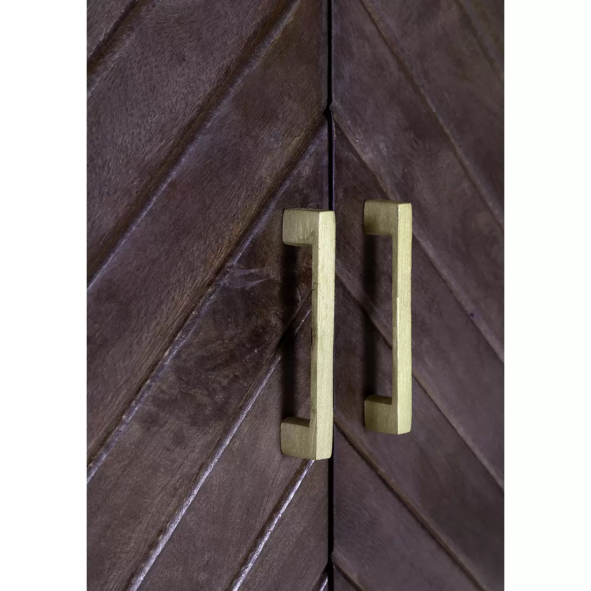 Kommode Fishbone braun,gold