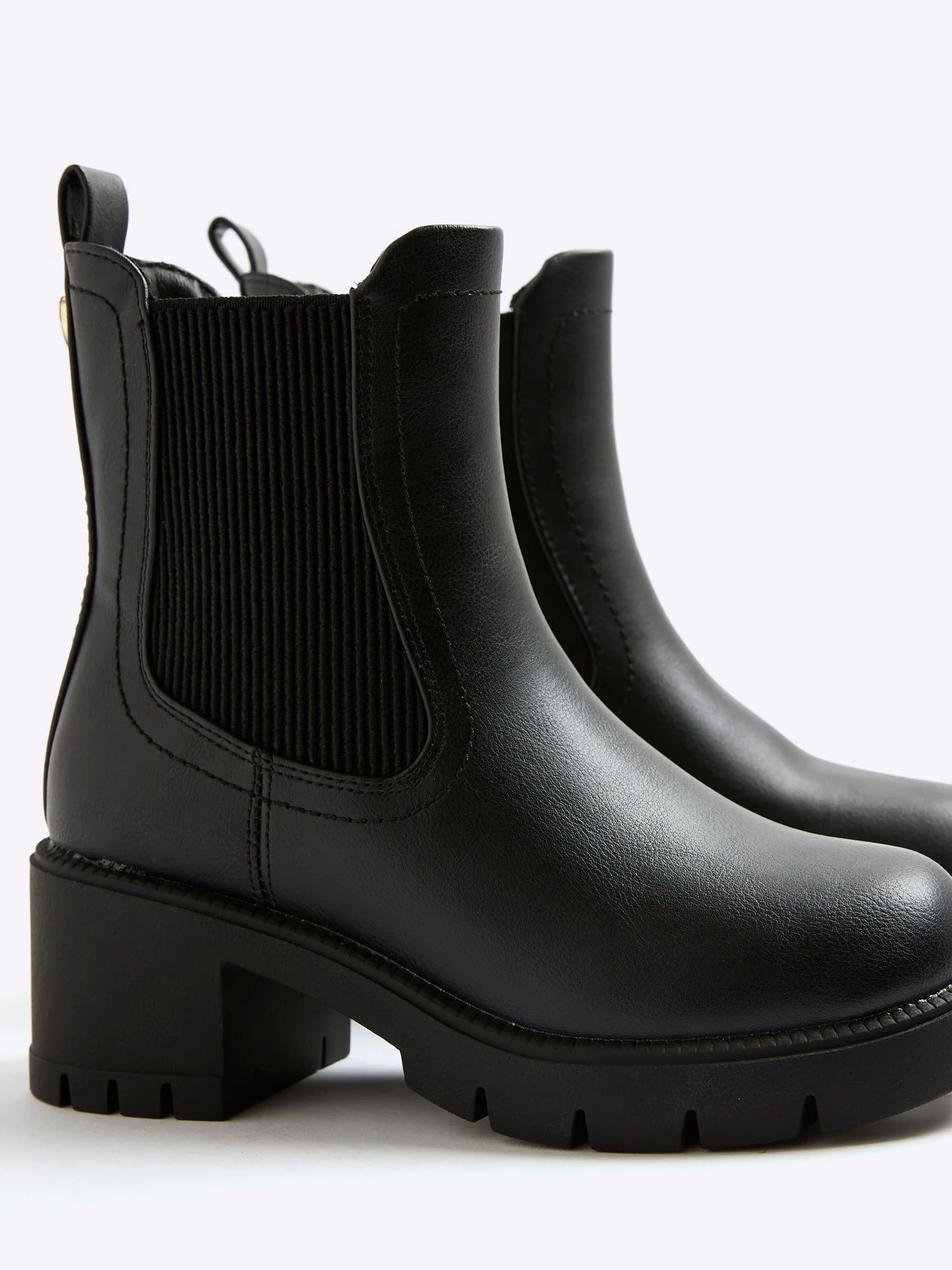 River Island Heart Heeled Chelsea Boots