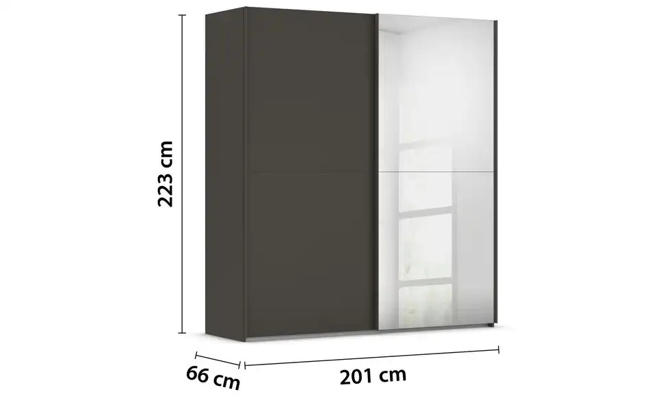 Schwebetürenschrank Fifty 201 cm 2 Stück
