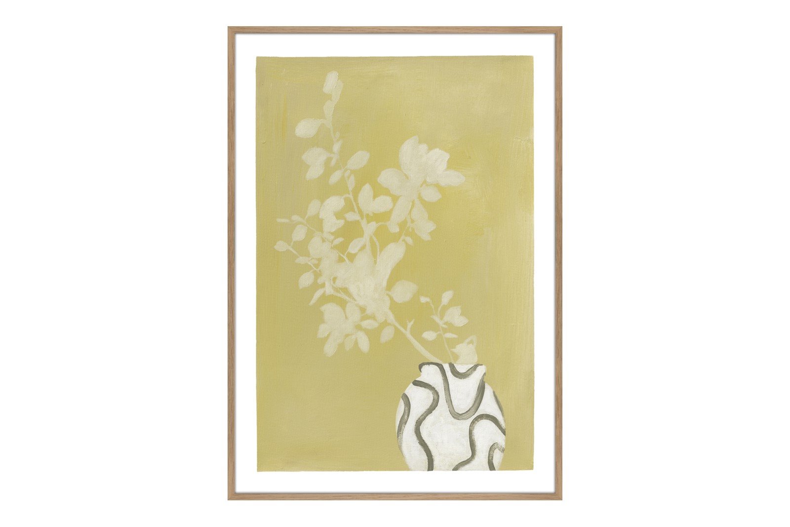 Vanilla Yellow 70x100 cm Oak Frame