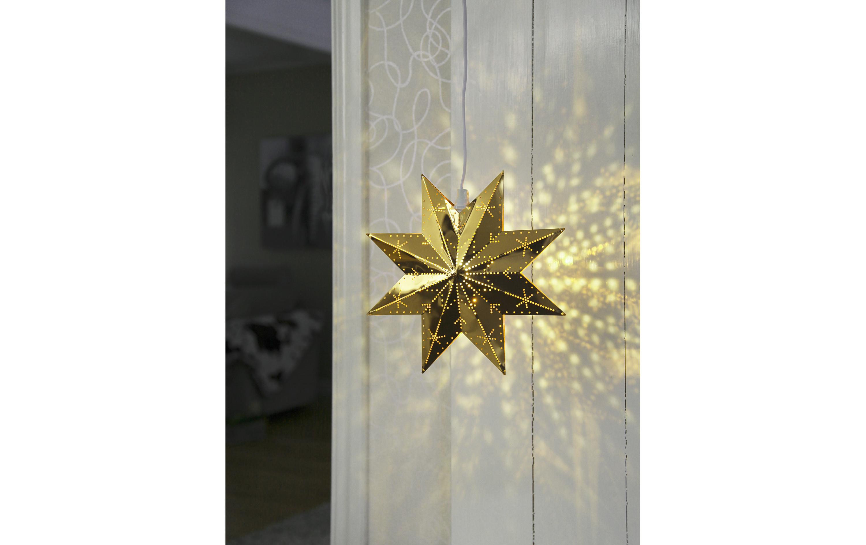 Fensterhänger Metallstern Classic, 28 cm, MessingStimmungsvolle Fensterbeleuchtung aus Metall