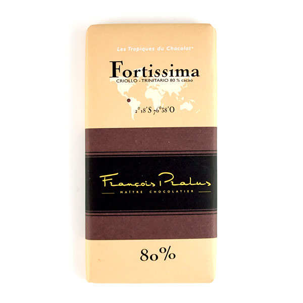 Tablette Fortissima - Criollo, Forastero et Trinitario 80%