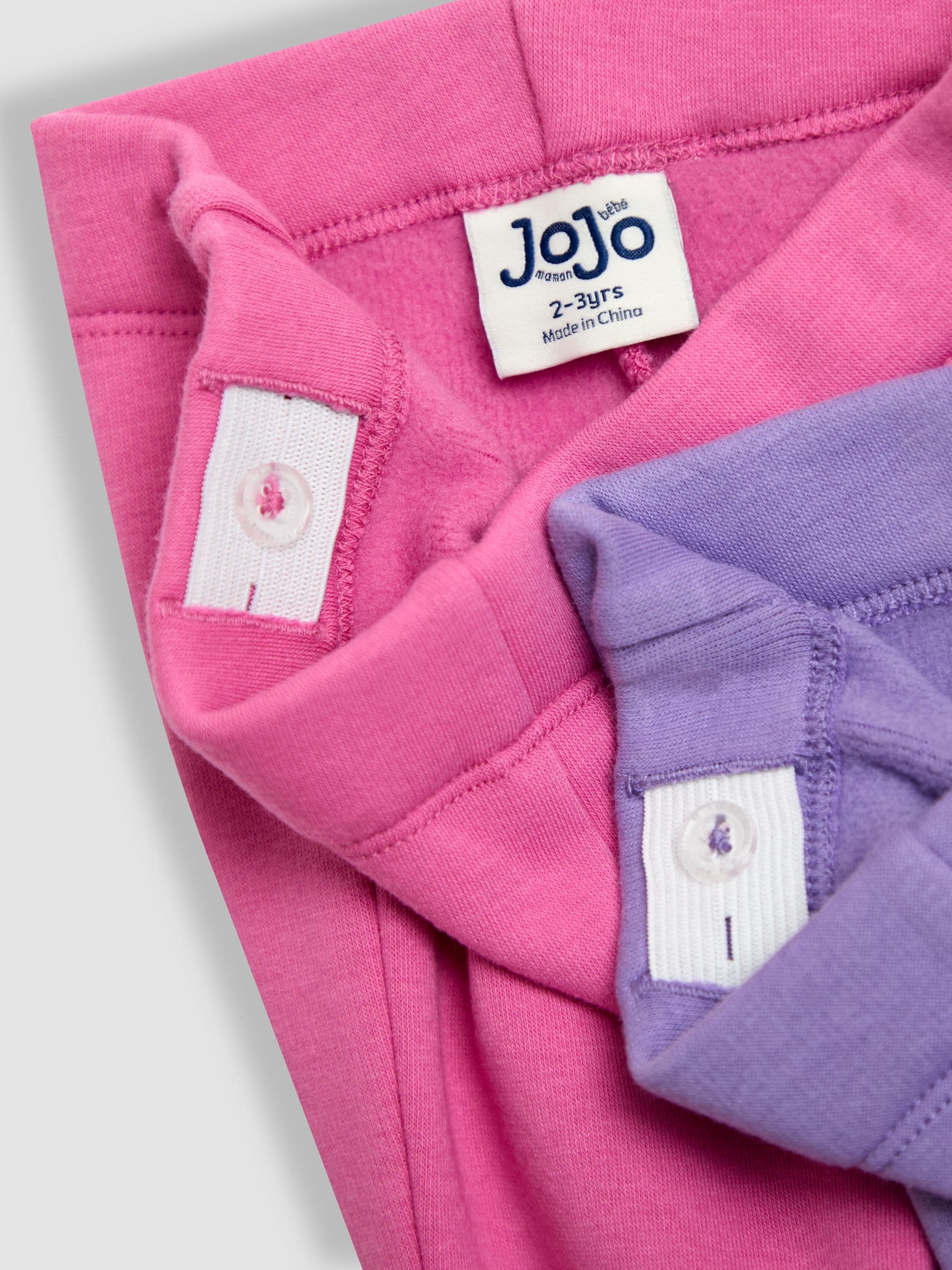 Fuchsia-roze - JoJo Maman Bébé Fleece-Lined Leggings 2 Pack