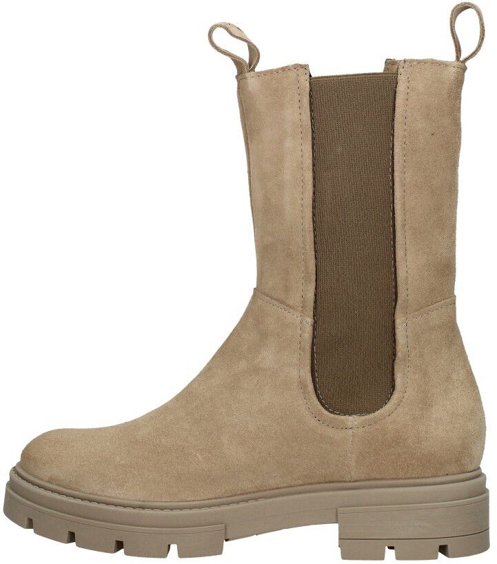 Mjus Enkellaarsjes Plat beige