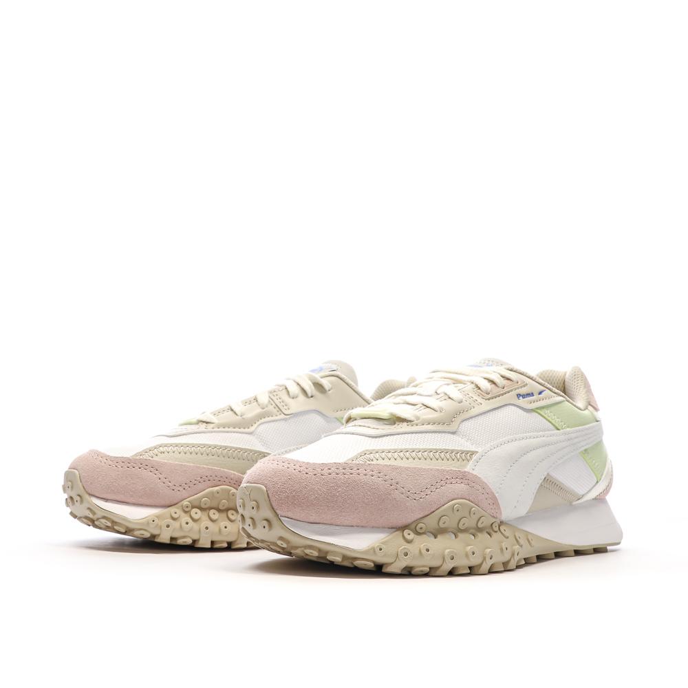 Puma Baskets Rose/Beige Fille Puma Blktop Rider Bts