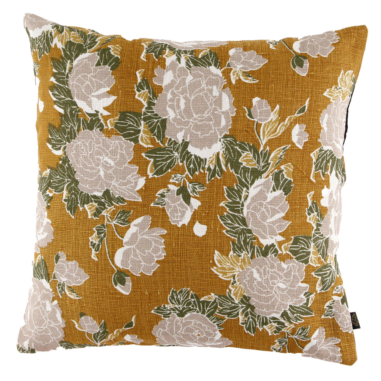 Haomy Housse de coussin en Lin & Coton Kurti chamois - 45x45 cm