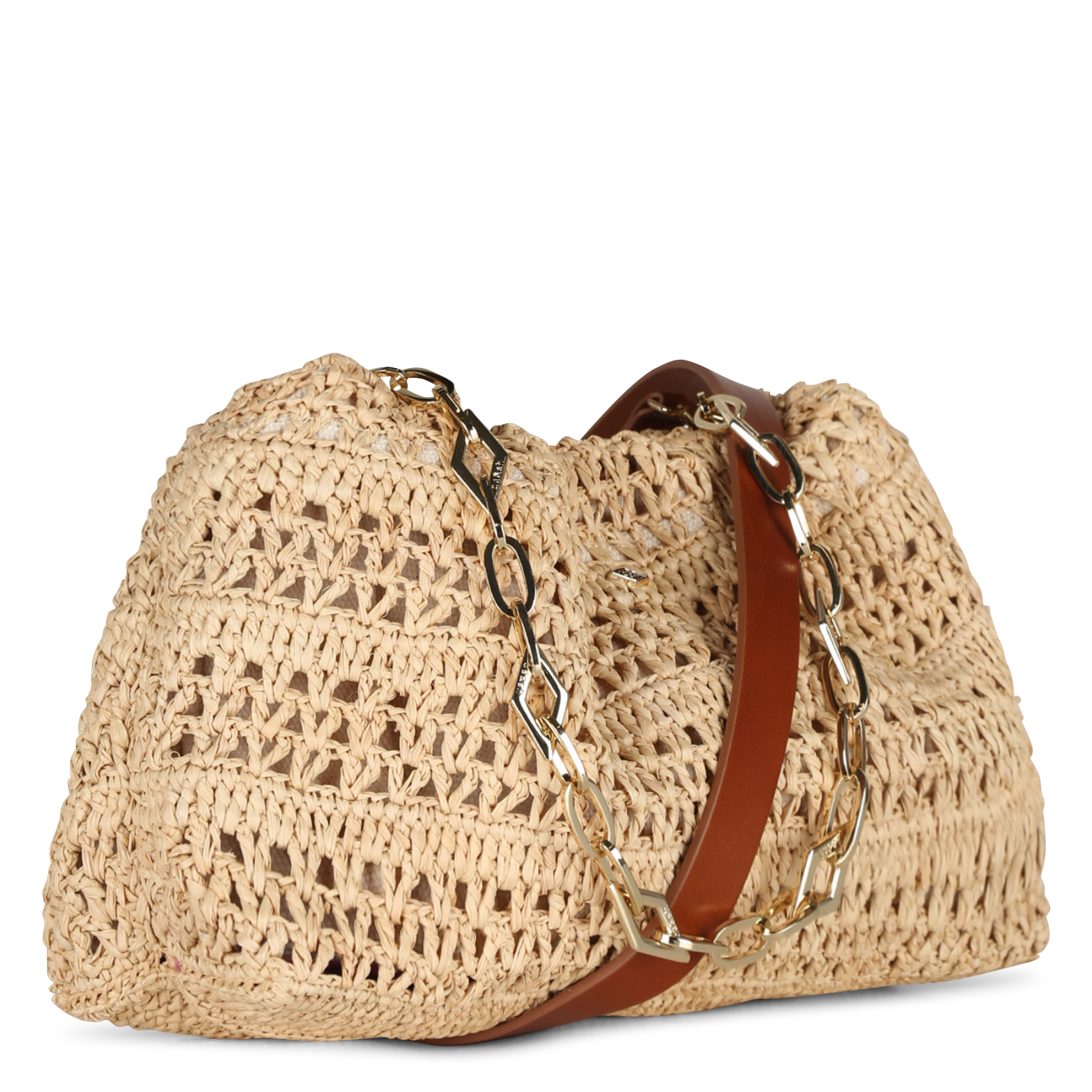 JUNE - Sac bandoulière en raphia | Marron