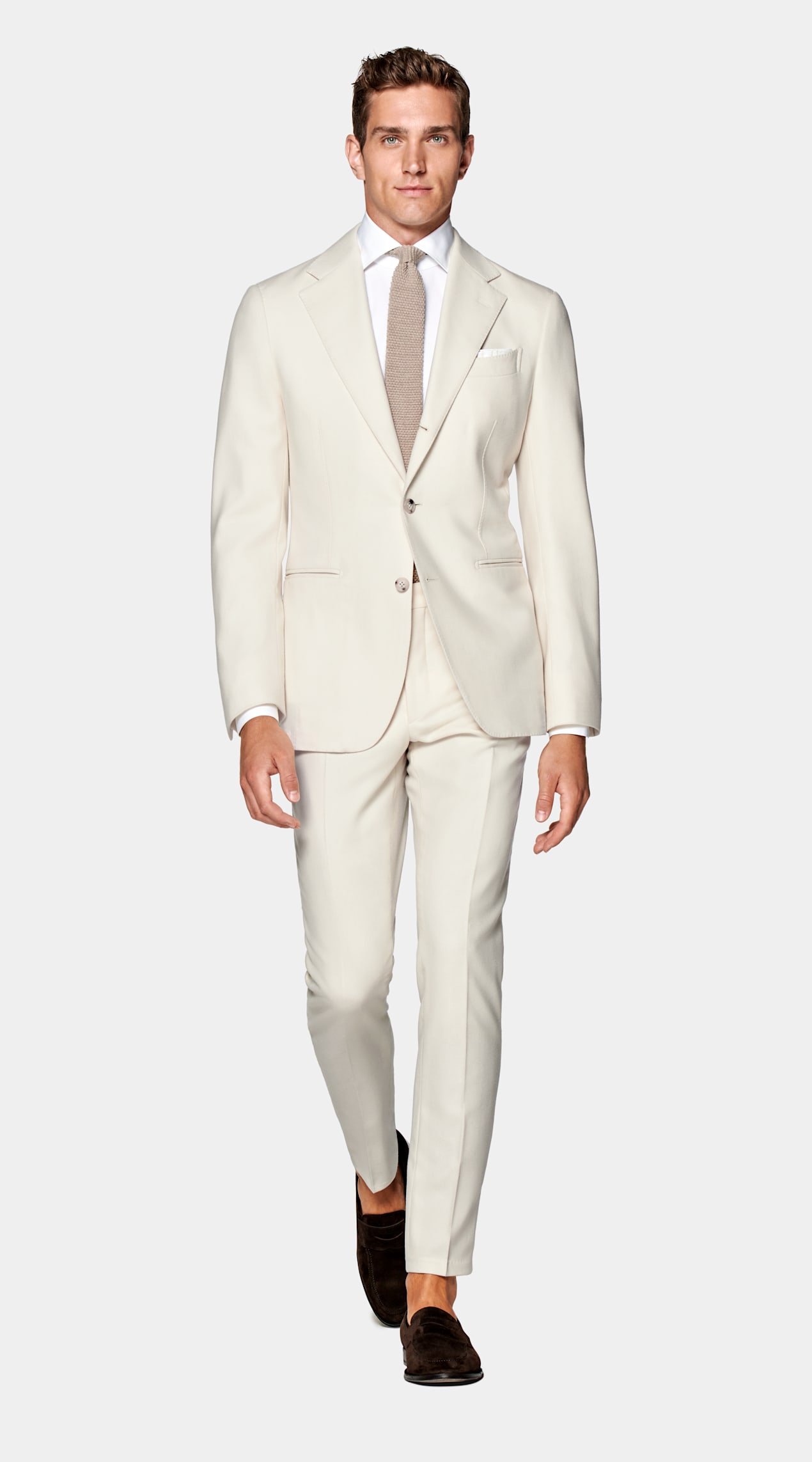 Costume Havana coupe Tailored blanc cassé