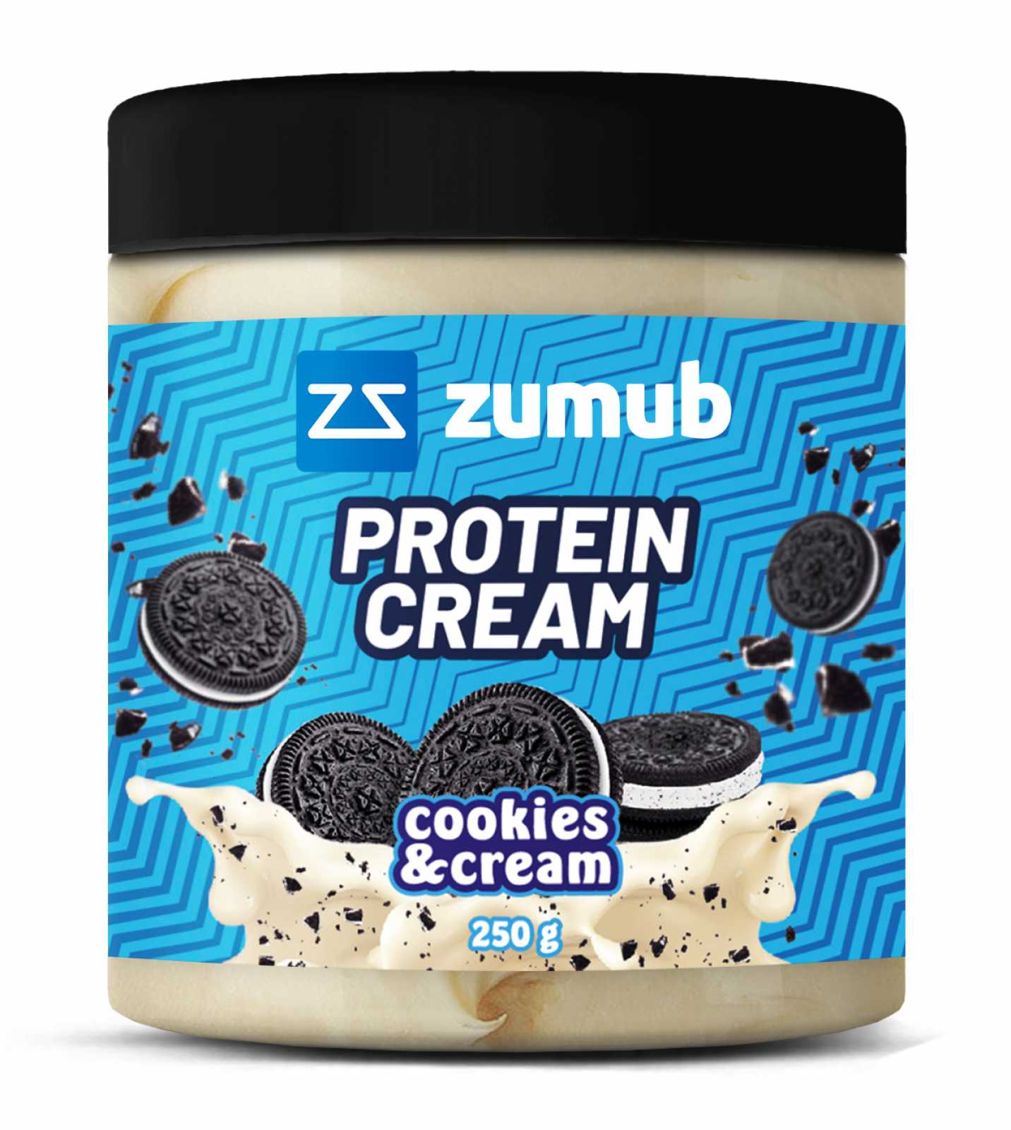 Creme proteico Zumub sabor biscoito americano, 250 gramas