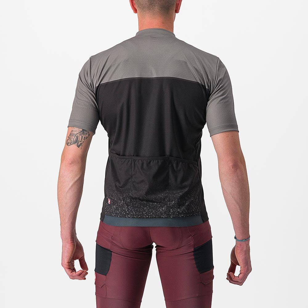 Castelli Unlimited Entrata Fietsshirt Korte Mouwen Zwart/Grijs Heren