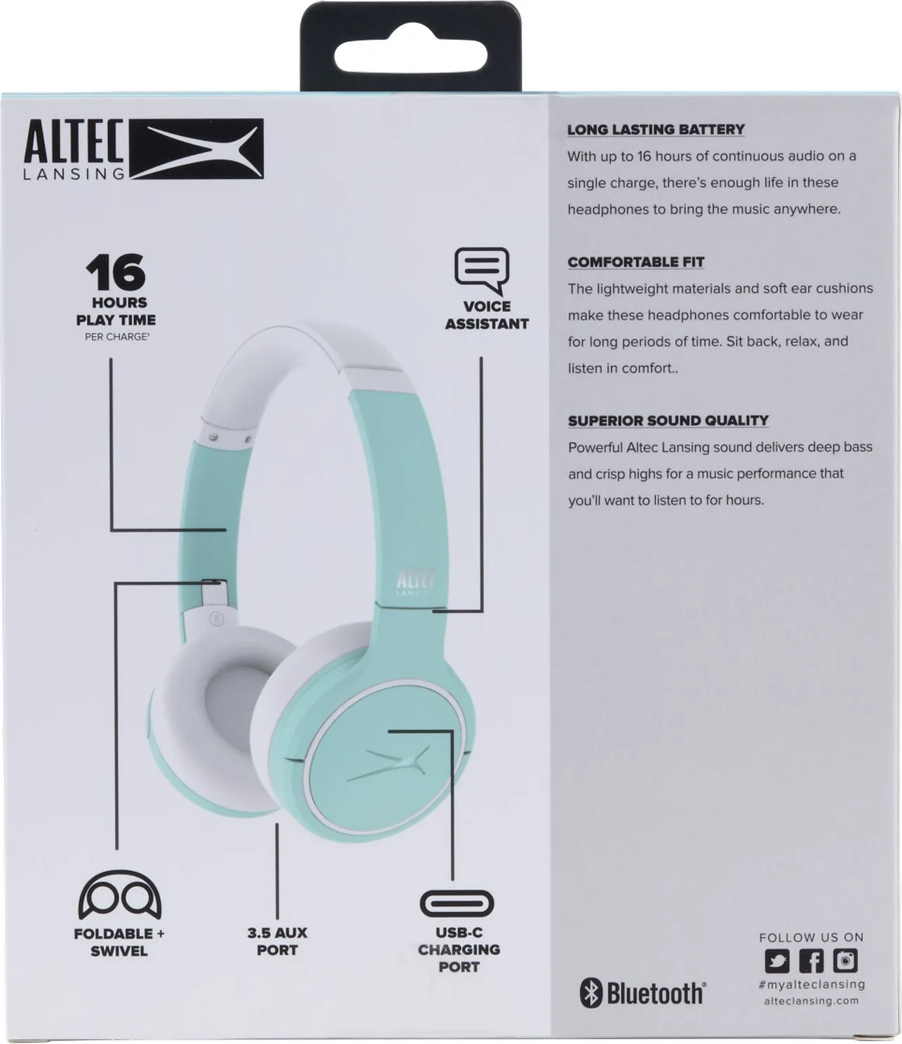 Altec Lansing NanoPhone Wireless Vert Casques Bluetooth