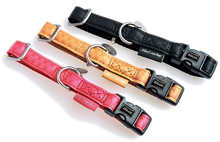 Collier réglable Mc Leather 10mm rouge