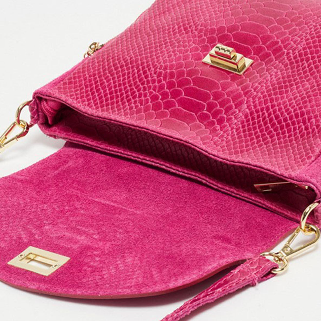 Christian Laurier Sac bandoulière en Cuir Acil rose - 23x18.5x8 cm