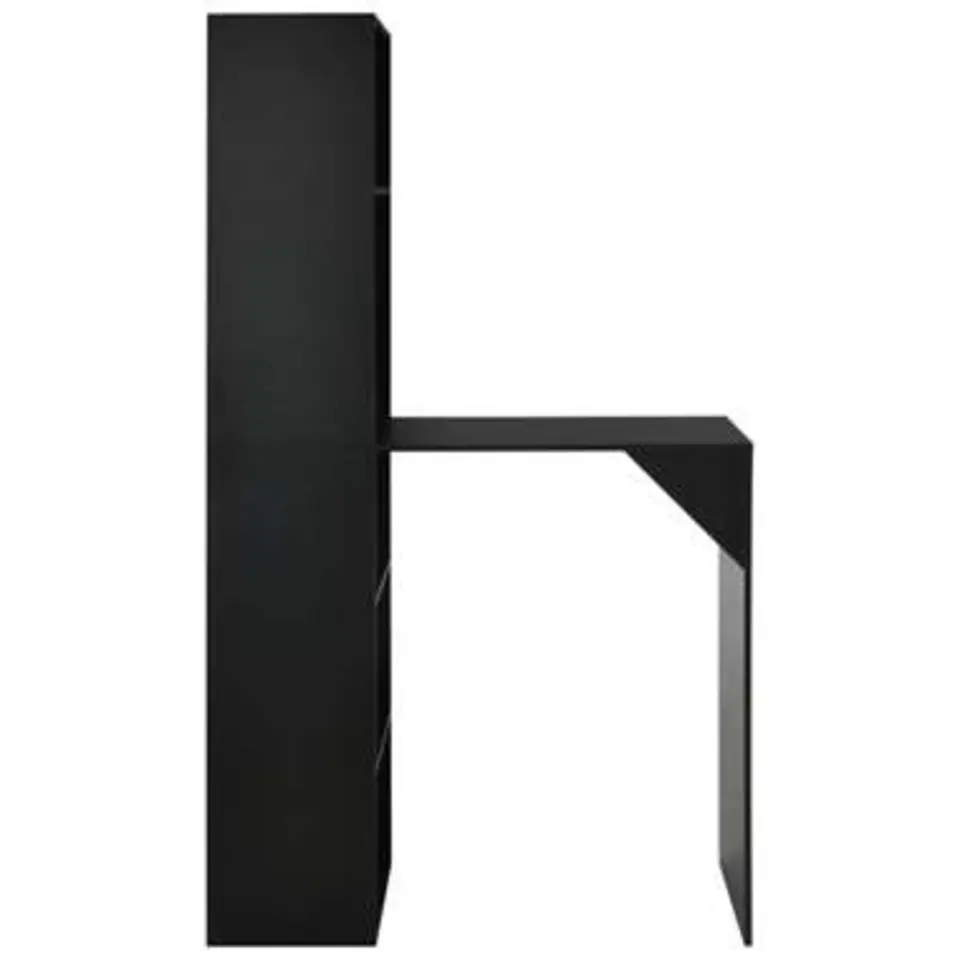 vidaXL - Bartafel - Zwart - Bewerkt hout