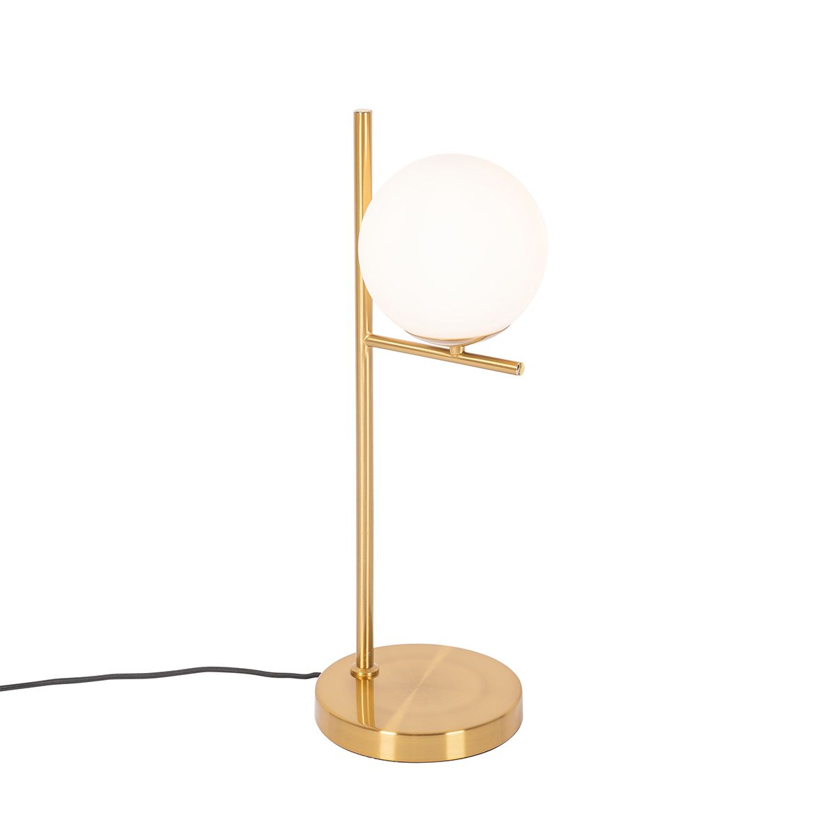 Art Deco tafellamp goud en opaal glas - Flore