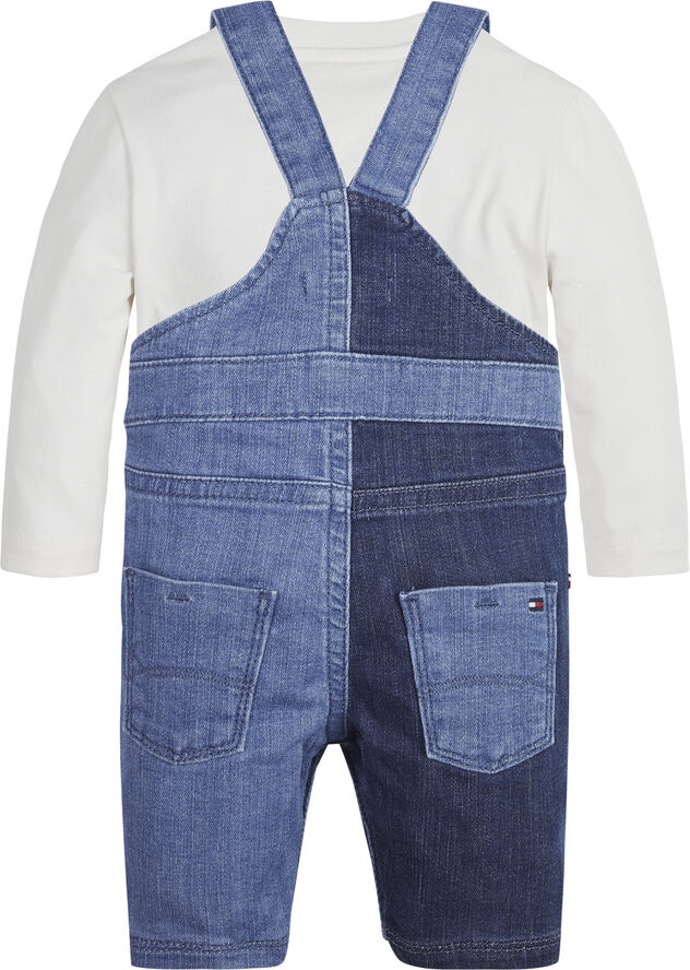 Tommy Hilfiger BABY DUNGAREE SET Ivory petal