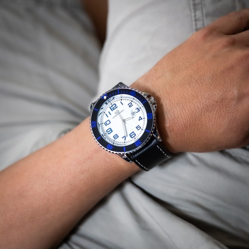 Montre Homme GIORGIO bracelet Cuir Noir