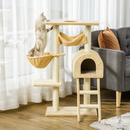 Árvore para Gatos PawHut com Rede e Poste Arranhador