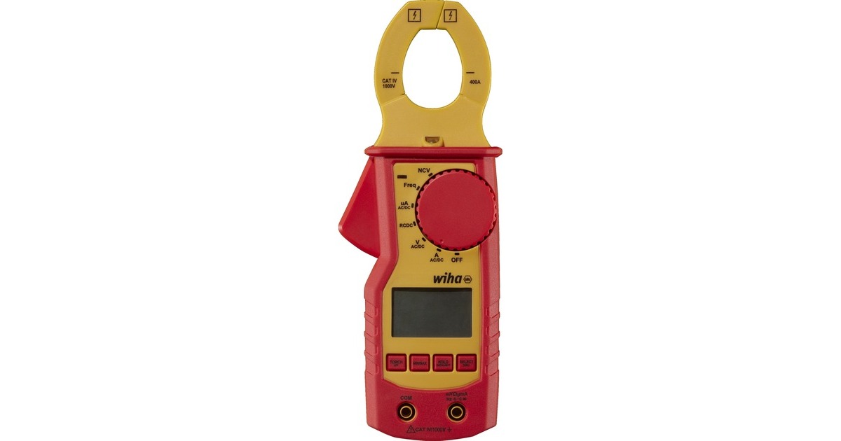 WihaStroomtang tot 1.000 V AC, CAT IV meetapparaat  (Rood/geel)