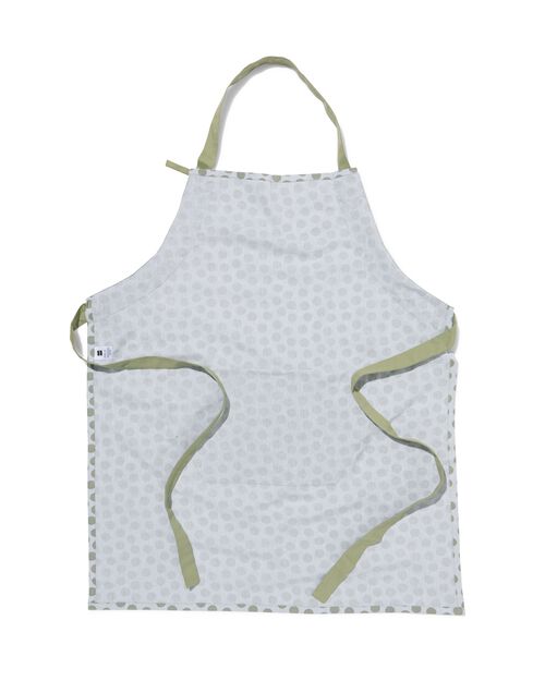 tablier de cuisine à pois chambray coton