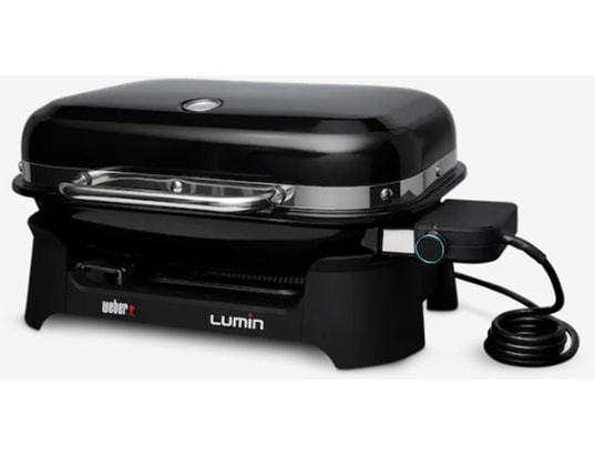 WEBER - Barbecue électrique Lumin black, 2200W, Grille en fonte