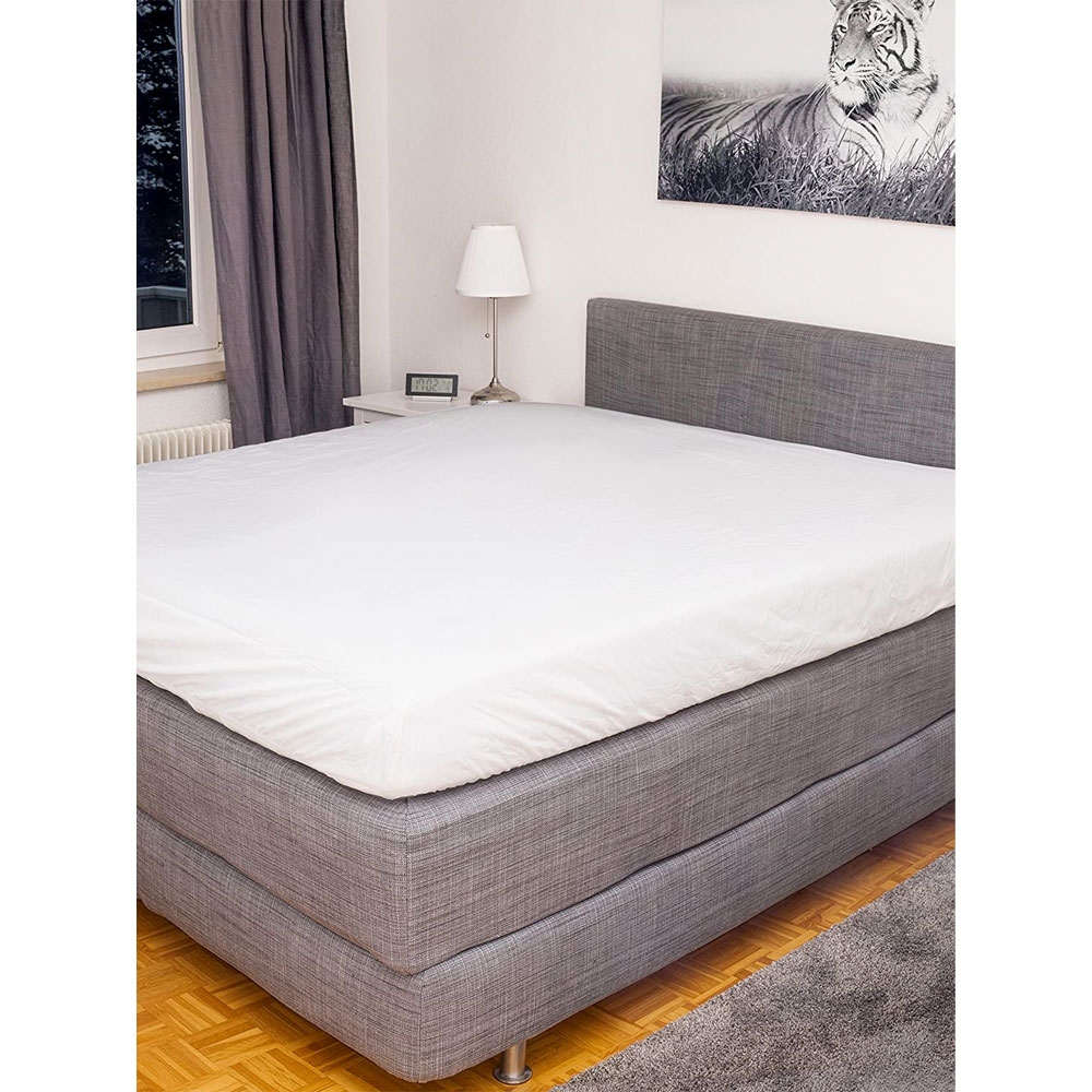(180-200cm) Atmungsaktiver Matratzenschoner Matratzenauflage Bezug - Weiss