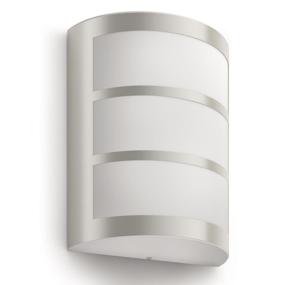 LED wandlamp Python in roestvrij staal en wit 3,8W 800lm IP44